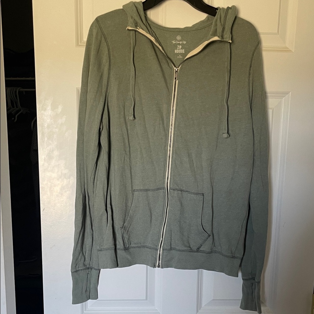 Green Zip-Up Hoodie